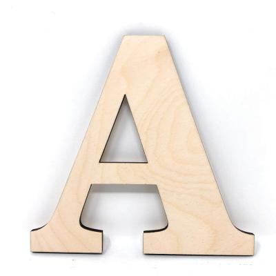 China New China Wall Decor Handmade Solid Wooden Letters 26 A-Z Unfinished Paint Ready Large for sale