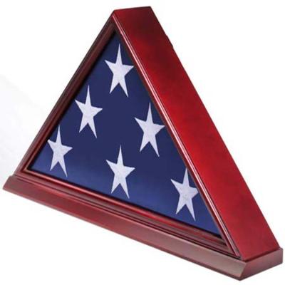 China Eco-Friendly DisplayGifts FC06-CH Elegant Solid Wood 5 x 9.5' Flag Display Case for Burial/Burial/Veteran Flag, Cherry for sale