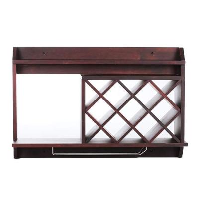 China Freestanding Modern Minimalist Magic Cabinets Design Strong Wall Mounted Solid Wood Wine Rack for sale