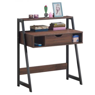 China Elegance Adjustable Space Saving Simplicity (Height) Rectangular Wooden Desk With Shelves for sale