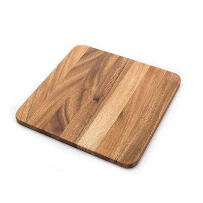 China Cheap Sustainable High Quality Luxurious Natural Solid Wood Square Handcrafted Cutting Cutting Board for sale