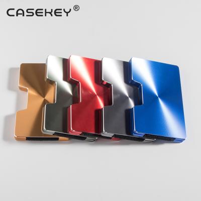 China RFID Blocking CASEKEY Sunshine Aluminum Credit Card Holder RFID Blocking Wallet Metal Ultra Thin Card Holder for sale