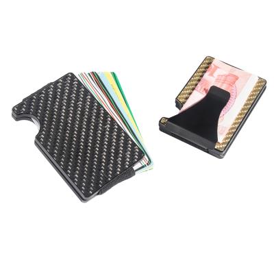 China Fashoin Bestselling RFID Card Wallet For Men With Elastic Band Money Clip Metal Credit Card Holder Aluminum Material Wallet for sale