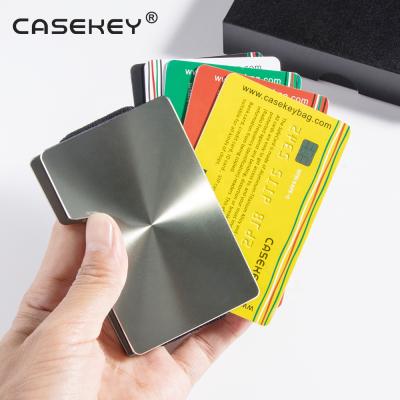 China Amazing Mini & 2020 Hot Selling Luxury Casekey Metal Card Case Large Capacity Sunshine New Aluminum RFID Blocking Card Holder Wallet For Visa Credit Card for sale