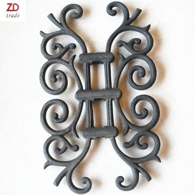 China Easily Assembled Cast Iron Exterior Fence Panels Ornamental Decoration Ornaments Cast Flower Leaves for sale