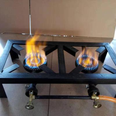 China Built-in Glass Cast Iron 2 Burner Gas Stove Energy Saving for sale