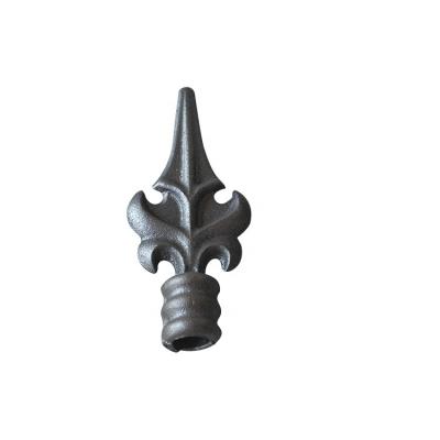 China Easily Assembled Steel Forged Wrought Iron Spears Spearhead Fence Railing Tops Casting Finials for sale