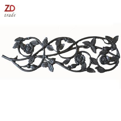 China Sustainable Wholesale Cast Iron Fence Metal Ornaments Garden Gate Decorations Good Quality Iron Cheap Nice Flowers for sale