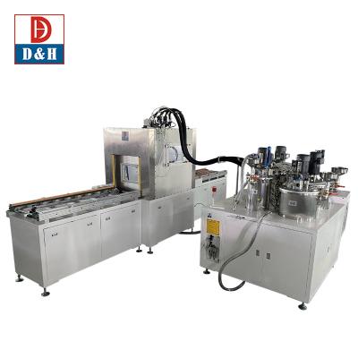 China Semiconductor parts vacuum equipment with ab materials potting dispenser system Stand-alone vacuum chamber potting machine for sale