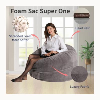 China Sofa Bed Faux Rabbit Fur Sofa Classic Regular Adult Size Fluffy Bean Bag Chairs Ottoman for sale