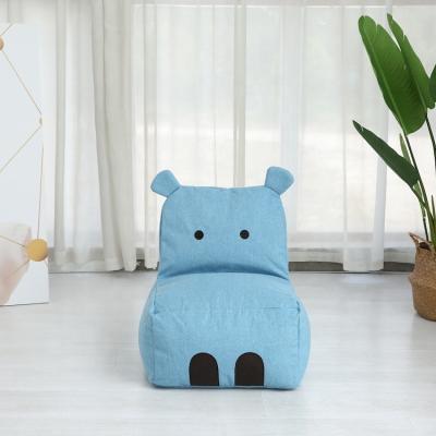 China Sofa Bed Cartoon Living Room Animal Armchair Blue Bean Sofa Bag Chair For Kids for sale