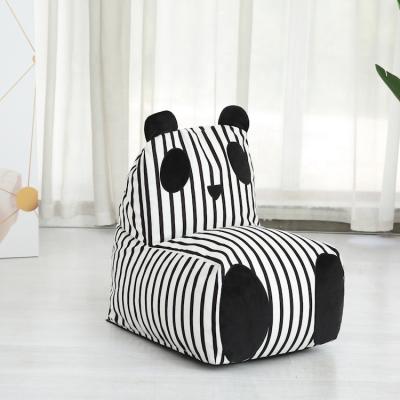 China Modern panda bean bag chair for kids lazy bear black and white living room sofa furniture kids furniture sets for sale