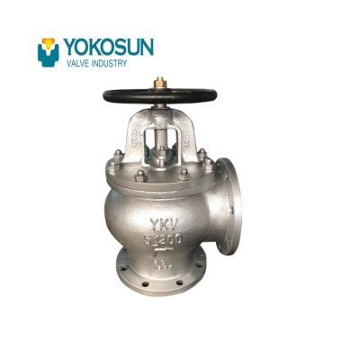 China 2021 Hot Selling High Pressure JIS STANDARD JIS F7312 5K Good Sealing Marine Control Valve Cast Steel Angle Valve for sale