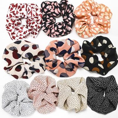 China High Quality Hair Scrunchies Ponytail Stretch Rope Printcloth Hair Scrunchies Fashion Women Hair Decoration New Korean Hair Circle for sale