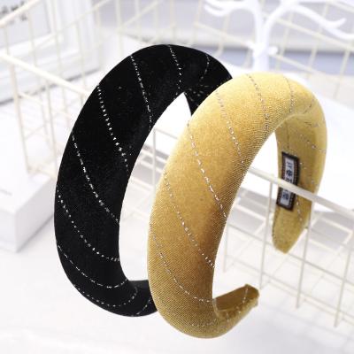 China Wholesale Korean Hot Drilling Autumn Winter Velvet Headband Women Hair Accessories Sponge Plush Headband New Hair Hoop Fashion Hair Decoration for sale