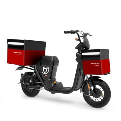 China Steel Electric Pizza Delivery Fast Food Cargo Bicycle Electric Two-Wheeled Delivery Bike for sale