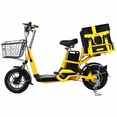 China Unisex Electric Fast Food Delivery Scooter 48V 20AH Electric Delivery Scooter 14 Inch 350W For Delivery for sale