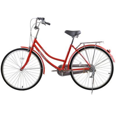 China Cheap Steel City Commuter Bike Single Speed ​​Soft Saddle Women's Bicycle Bicycle for sale