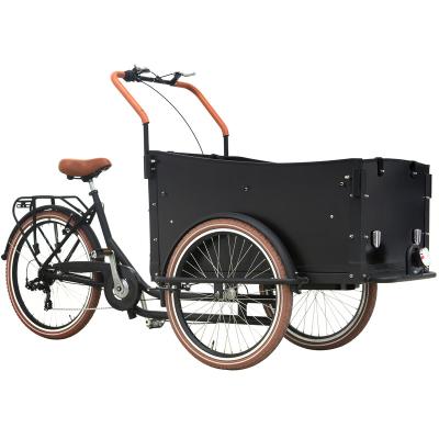 China 2020 new type steel bakfiets labor force three wheel bakfiets with four seats for sale