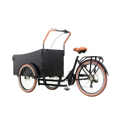 China Flat land steel frame pedal assist tricycle cargo bike/trailer bicycle for sale