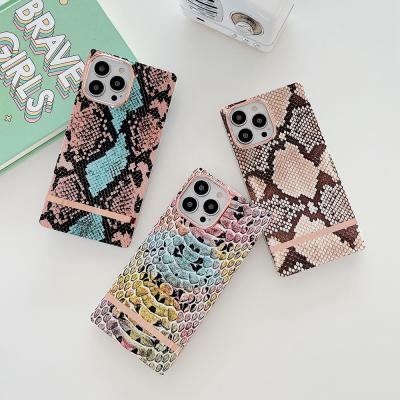 China Shockproof Skin Case Snake Back Cover For iPhone 13 13 Pro Max And Square IMD Back Cases For iPhone 11 Promax for sale