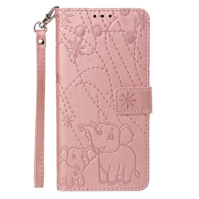 China Anti-drop Photo Frame Wallet Case For iPhone X XS , Elephant PU Case With Stand For iPhone XS for sale