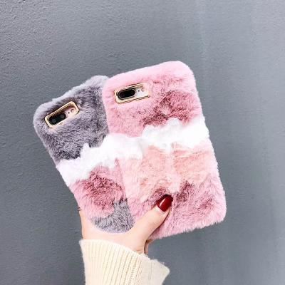 China Dust Protection Fashion Fur Case Skin Cover For iPhone 6 6plus 7 7plus X for sale