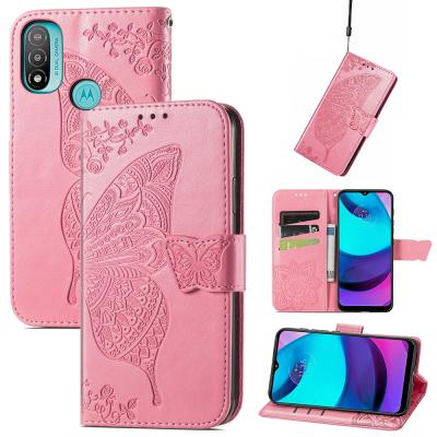 China Lovely Butterfly Wallet Phone Case Shockproof Cover For Moto Edge 20, For Galaxy M52 5G PU Flip Case With Card Holder for sale