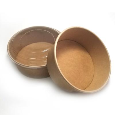 China Single Wall Custom Disposable PLA Bagasse Wrapping Paper Fruit Salad Bowl Set With Lid for sale