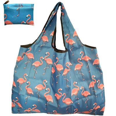 China Eco Friendly Reusable Casual Large Size Waterproof Nylon Shopping Tote Foldable Eco Bag for sale