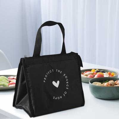 China Hot Sale Eco-Friendly Bento Pouch Thermal Insulated Durable Lunch Tote Cooler Bag with Printed Logo for sale