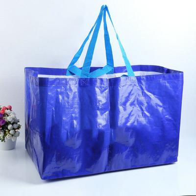 China Reusable High Quality Shopping Laminated PP Woven Tote Bag With Custom Printed Logo for sale