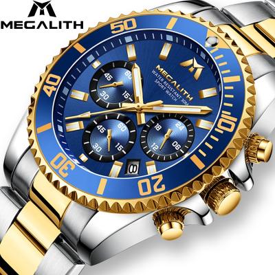 China Megalith Business Relogio Masculino Chronograph Reloj Mens Quartz Watches Sport Wristwatches Luxury Mens Wrist Watches for sale