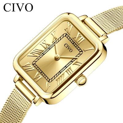 China CIVO Water Resistant Watches Women Wrist Fashion Luxury Brand Waterproof Gold Analog Quartz Watches Women Wrist With Custom Logo for sale