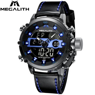 China 2020 High Quality Top Brand Watch Waterproof Leather Band Locomotive Sense Diver Sport Younger Wristwatch Athlete Chronograph MEGALITH for sale