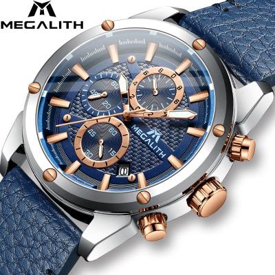 China Chronograph Relogio Masculino MEGALITH Fashion Sport Men Watch Waterproof Silicone Military Chronograph Watches Clock Men Quartz Wristwatch for sale