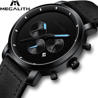 China Best Selling Day/Date MEGALITH Dropshipping Wrist Watch For Men Fashion Quartz Relogio Masculino Watches for sale