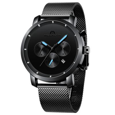 China Top Manufacturer MEGALITH Day/Date OEM Quartz Watch Promotional Price Mens Quartz Luxury Watch Watches 5ATM Waterproof for sale