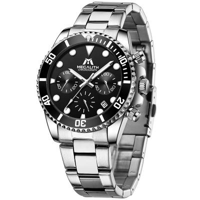 China Reloj Automatic Megalith Date Calendar Waterproof Stainless Steel Custom Luxury Strap Watches Luxury Men Wrist for sale