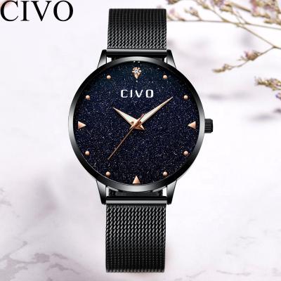 China Chronograph Relogio Feminino CIVO Top Brand Women Watches Waterproof Analog Black Ladies Watch Clock Womens Bracelet Watches Reloj Mujer for sale