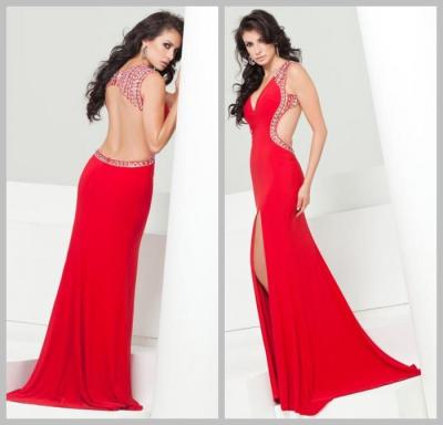 China Sexy Split Front Maxi Dress for sale