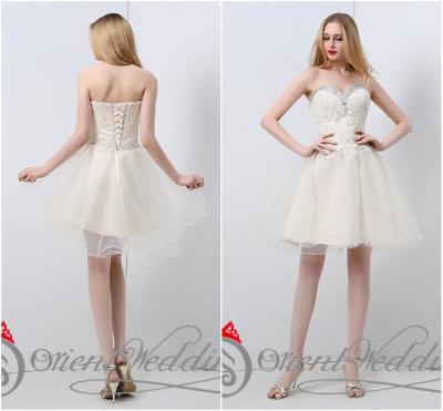 China Sweetheart Ball Gown Girl Homecoming Dresses , Beads / Lace Applique for sale