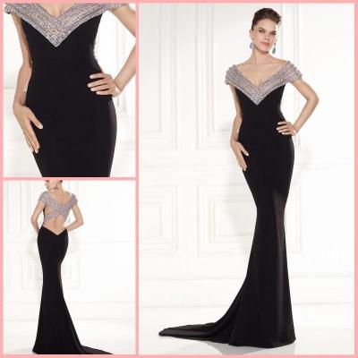 China Sexy Long Mermaid Evening Dresses ishtail style with V Neck for sale