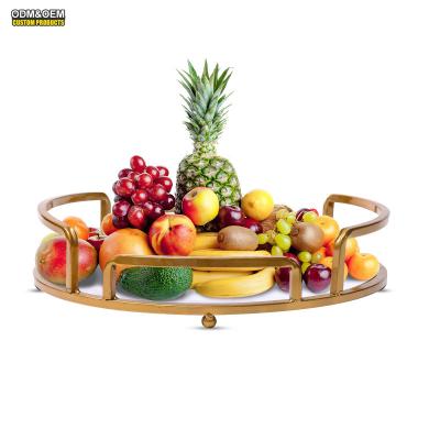 China Modern Quality Guaranteed Metal Cake Stand Golden Serving Serving Tray for sale