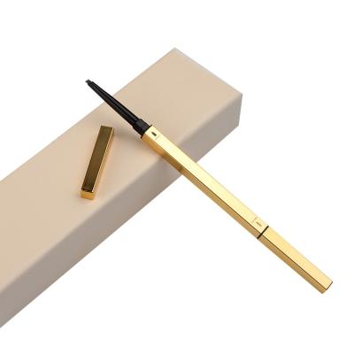 China New Golden Waterproof Tensile Slim Eyebrow Pencil with Brush Brow Custom, Private Label Waterproof Eyebrow Pencil for sale