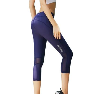 China Other Sports Outdoor Casual Net Seamless Yarn Yoga Pants Comfortable Training Capri Gaiters High Waist for sale