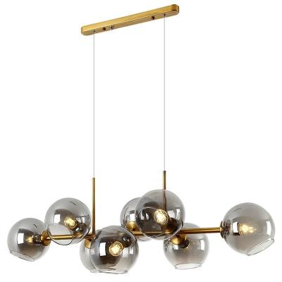 China Modern Modern Glass Ball Chandelier Living Room Pendant Lamp for sale