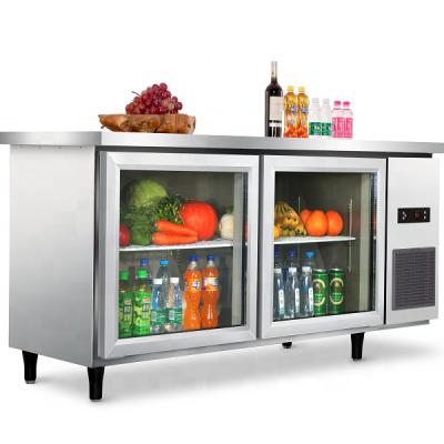 China Single-temperature Double Door Under Counter Commercial Refrigerator Freezer For Restaurant With CE Certificate for sale