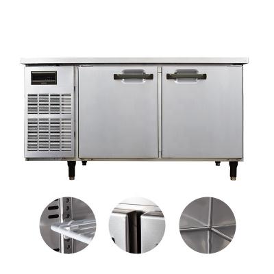 China Commercial Energy Efficiency Refrigeration Equipment Table Top Refrigerator Under Bar Freezer Refrigerator Worktop Double Door Refrigerator Table for sale