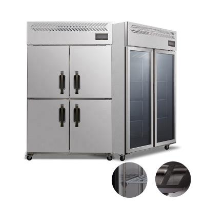 China Energy Efficiency Hospitality Industry Commercial Refrigerator Four Doors Refrigerator 4 Door Freezer Stainless Steel Refrigerator Price for sale